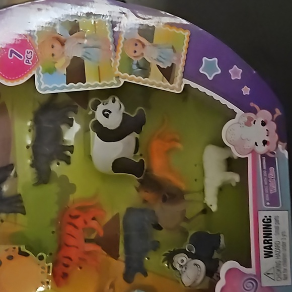 Imagine Angel 7 Piece Mini Doll Zoo Animals Tiger Hippo Lion Bear Elephant Rhino - Picture 4 of 12